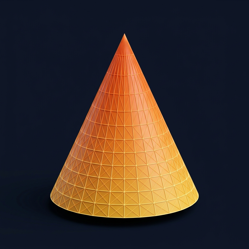 3D Cone Mathematical Surface Interactive 3D cone generated from mathematical equation z = √(x² + y²)