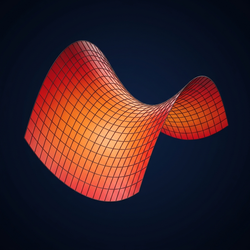 3D Saddle Surface - Hyperbolic Paraboloid 3D saddle surface hyperbolic paraboloid visualization representing minimax critical points in calculus