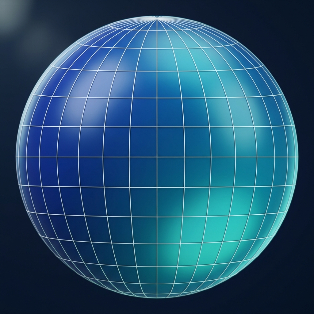 3D Sphere Mathematical Surface 3D sphere generated using Cartesian equation x² + y² + z² = r² visualized in interactive 3D space